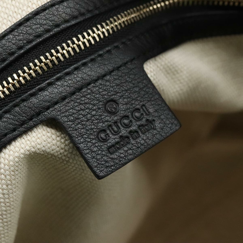 【日本直送】GUCCI Soho 手提包 皮革 黑金 282309 正品 109510-16
