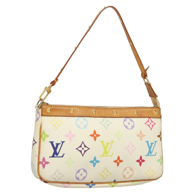 【日本直送】LOUIS VUITTON 多色 Pochette Accessoires 手拿包 白色 M92649 LV 授權 128470V-0