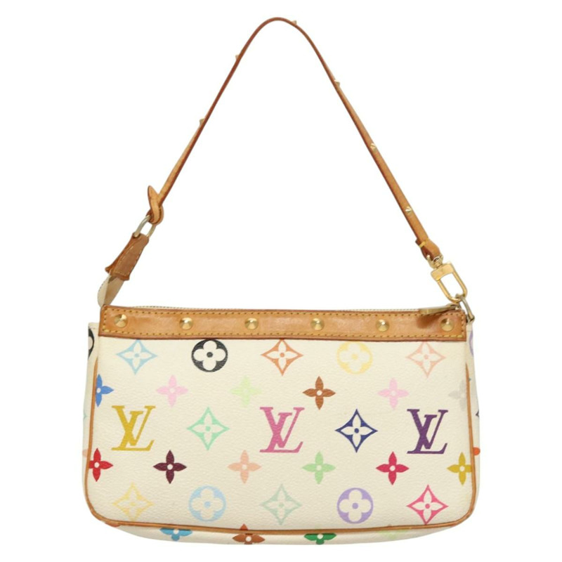 【日本直送】LOUIS VUITTON 多色 Pochette Accessoires 手拿包 白色 M92649 LV 授權 128470V-1