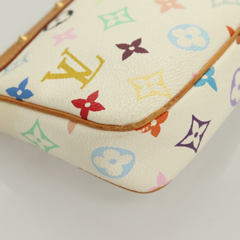 【日本直送】LOUIS VUITTON 多色 Pochette Accessoires 手拿包 白色 M92649 LV 授權 128470V-8