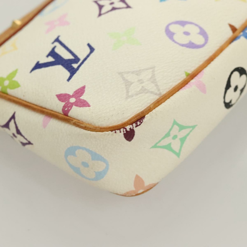【日本直送】LOUIS VUITTON 多色 Pochette Accessoires 手拿包 白色 M92649 LV 授權 128470V-14