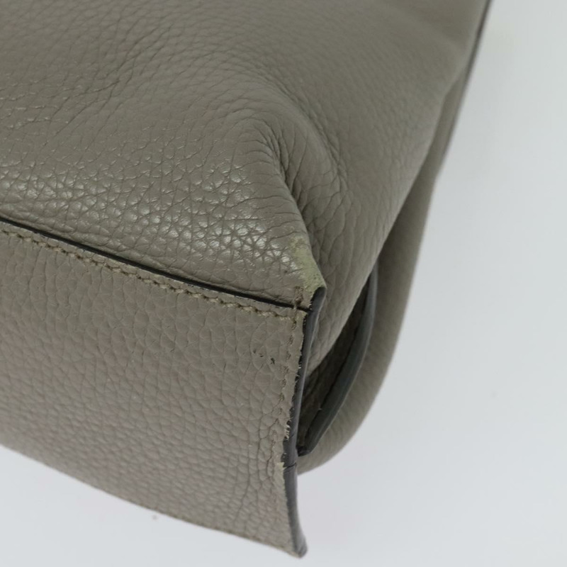 【日本直送】GUCCI 竹節日常手提包 皮革 兩用 灰色 銀色 370831 正品 BA4687-14
