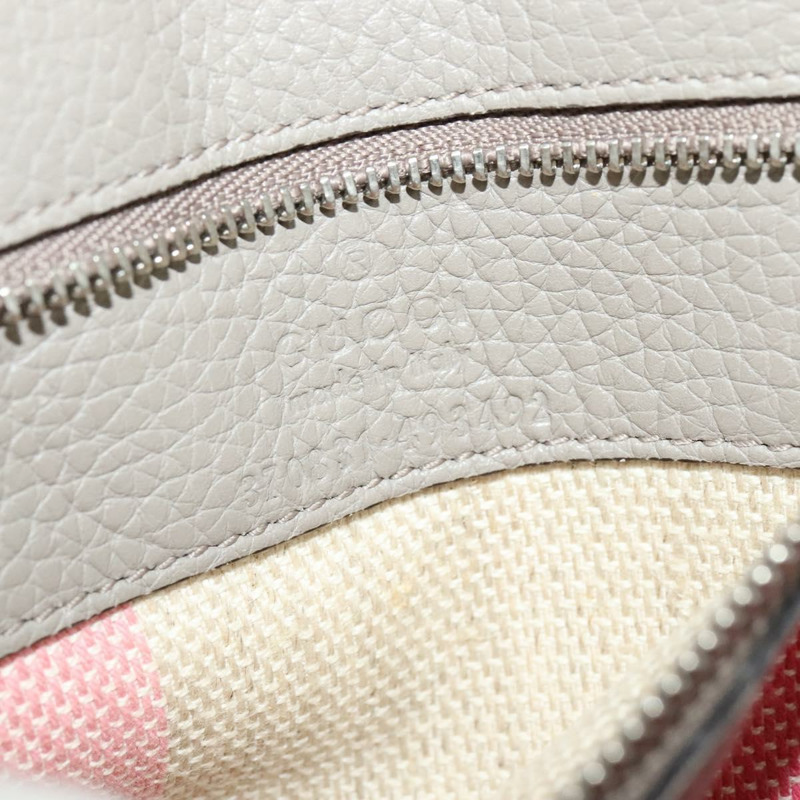 【日本直送】GUCCI 竹節日常手提包 皮革 兩用 灰色 銀色 370831 正品 BA4687-16