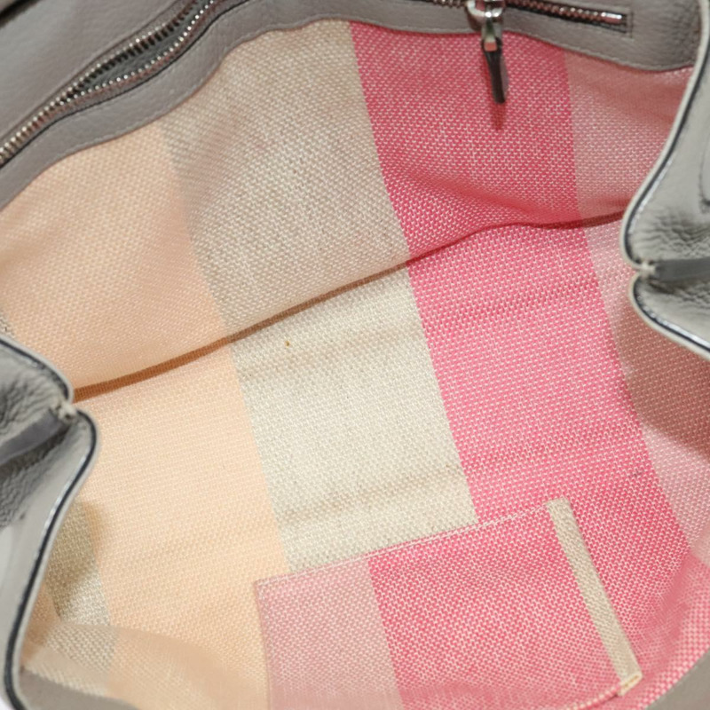 【日本直送】GUCCI 竹節日常手提包 皮革 兩用 灰色 銀色 370831 正品 BA4687-17