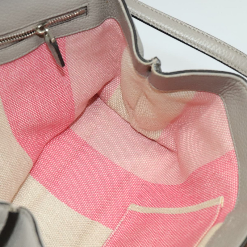 【日本直送】GUCCI 竹節日常手提包 皮革 兩用 灰色 銀色 370831 正品 BA4687-18