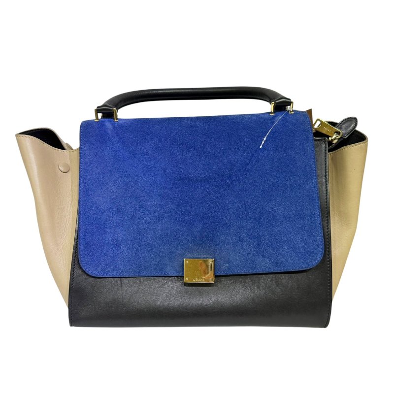 【美收精品】CELINE 藍米色Trapeze肩背包 4-20-0