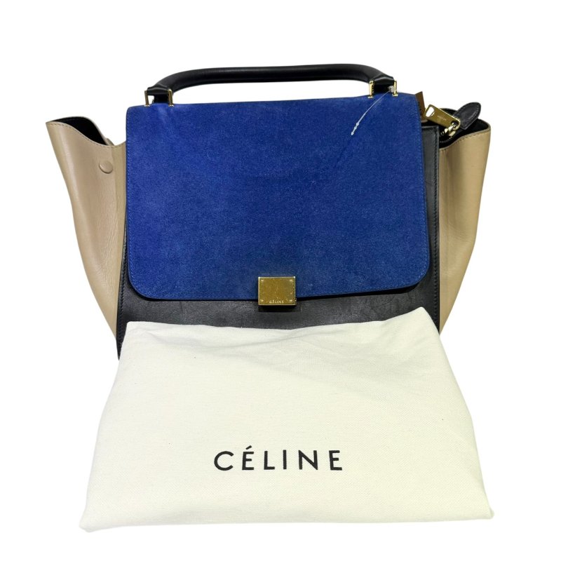 【美收精品】CELINE 藍米色Trapeze肩背包 4-20-16