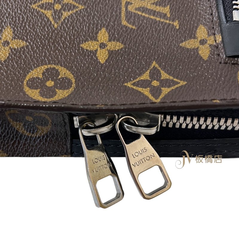 LV 原花前拉鍊口袋雙拉手拿包 M40301-8