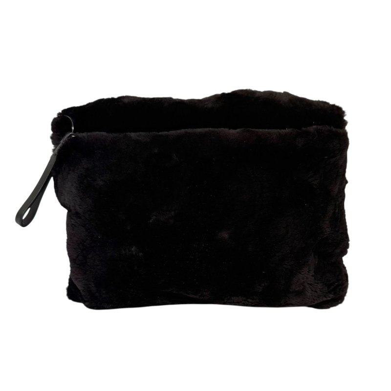 【美收精品】PRADA 黑色絨毛肩背包 4-22-0
