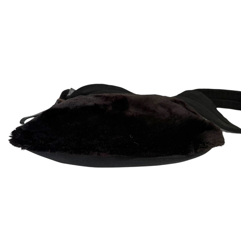 【美收精品】PRADA 黑色絨毛肩背包 4-22-4