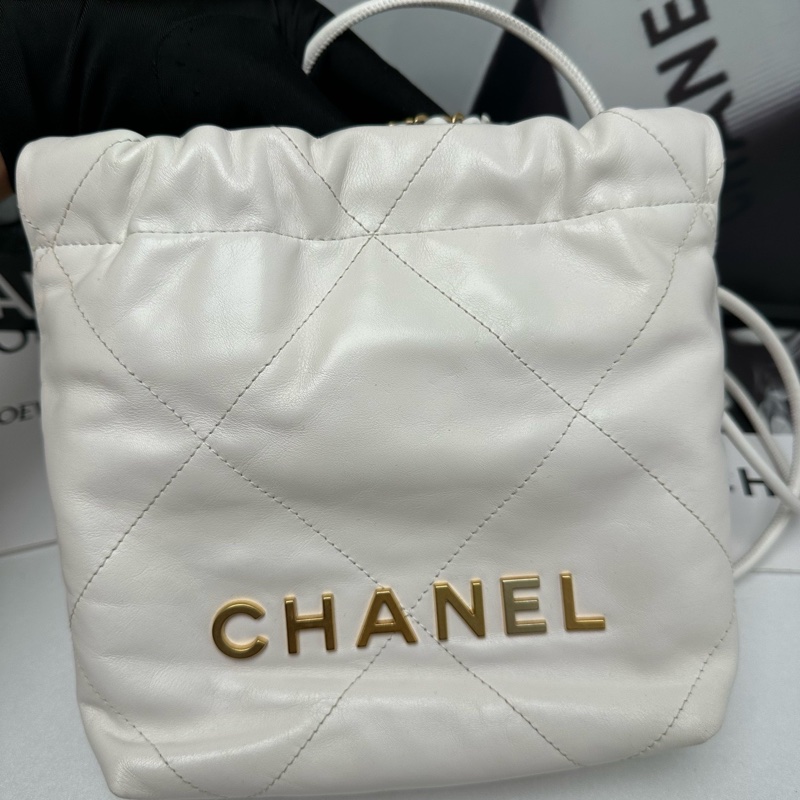 2025買入 99新 香奈儿CHANEL 22 bag mini 鏈條可拆-5