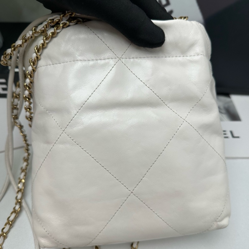 2025買入 99新 香奈儿CHANEL 22 bag mini 鏈條可拆-6