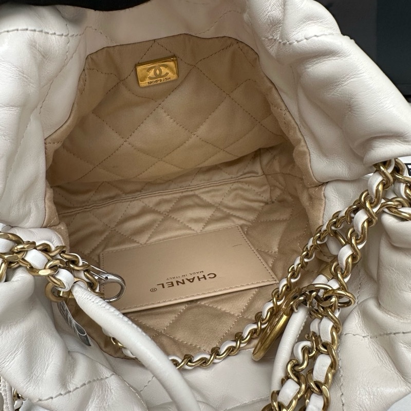2025買入 99新 香奈儿CHANEL 22 bag mini 鏈條可拆-12