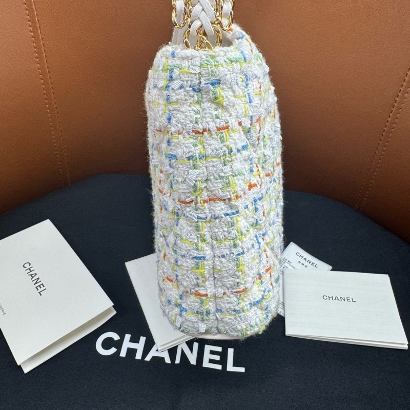 稀有 全新未使用 CHANEL香奈儿25C粗呢hobo-10