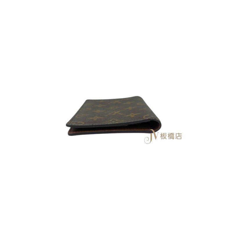 LV原花經典棕內裡6卡對開長夾M61823-2