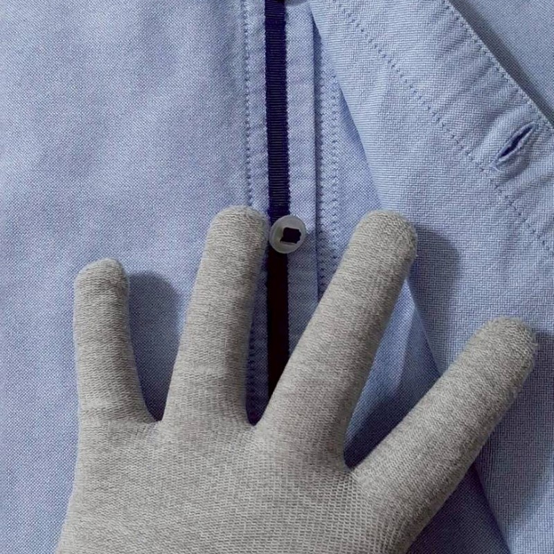 絕版BURBERRY 博柏利 BLACK LABEL 黑標 戰馬 男淺藍牛津布反折條紋七分袖襯衫2號-3