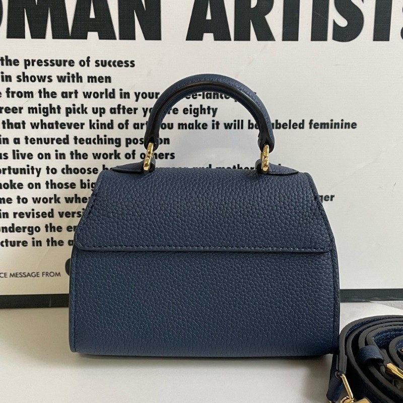 Moynat  Rejane 女士手提包 肩背包 mini Taurillon Blush牛皮 深藍色-2