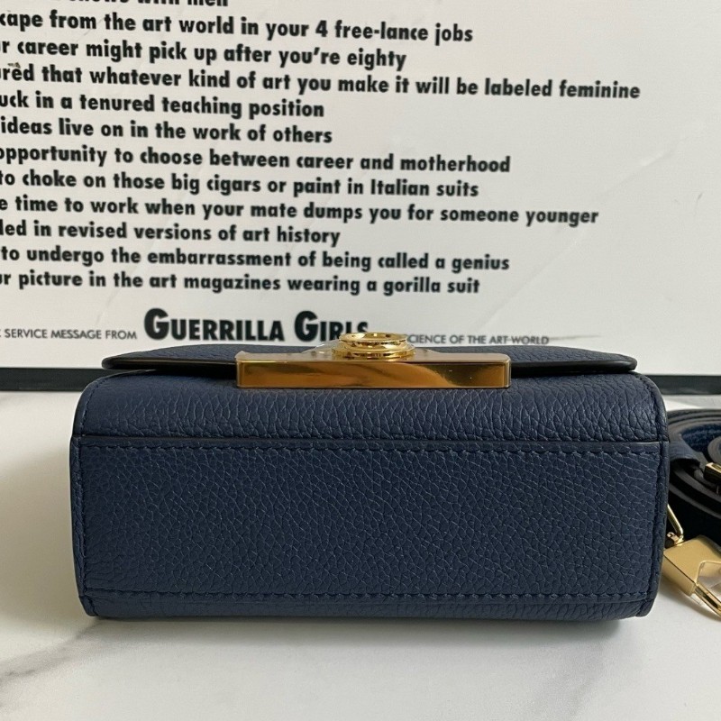 Moynat  Rejane 女士手提包 肩背包 mini Taurillon Blush牛皮 深藍色-3