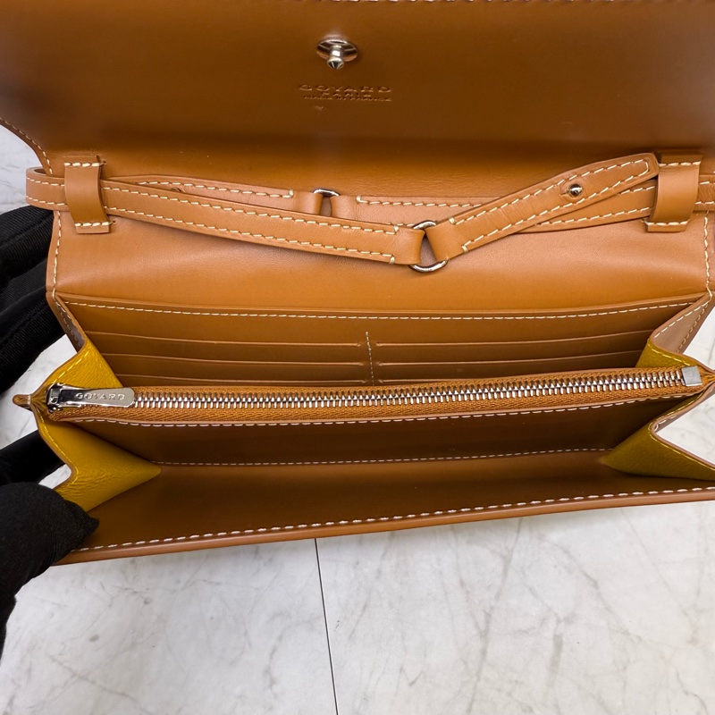 GOYARD棕色老花翻蓋WOC-4