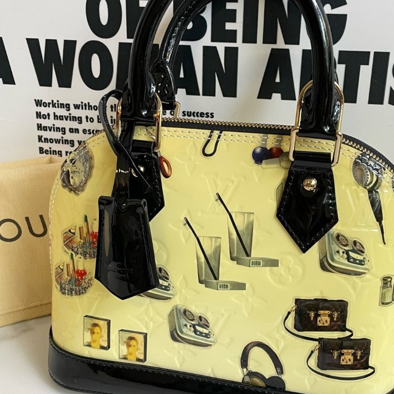 Louis Vuitton 路易威登 Alma BB 漆皮限量款手提包貝殼包小號  肩背包-1