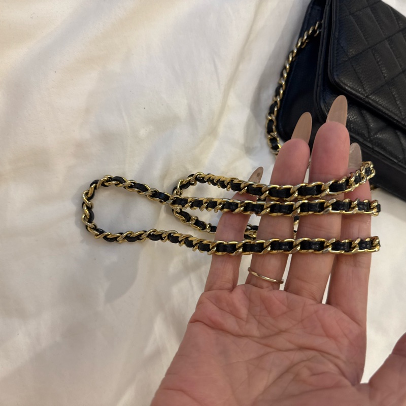chanel黑金荔枝牛皮woc-24