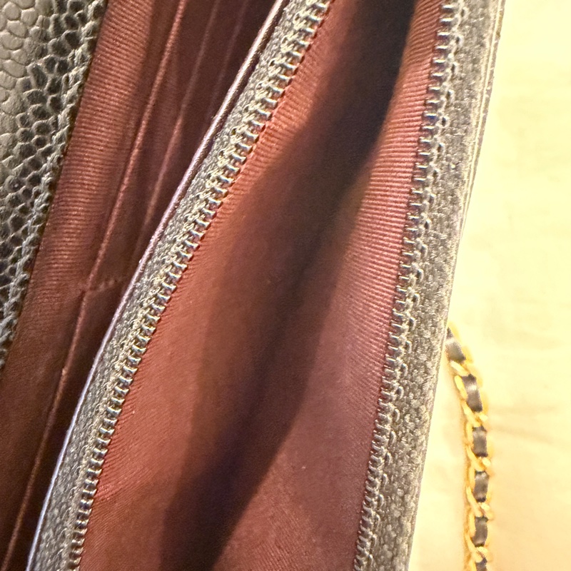 chanel黑金荔枝牛皮woc-22