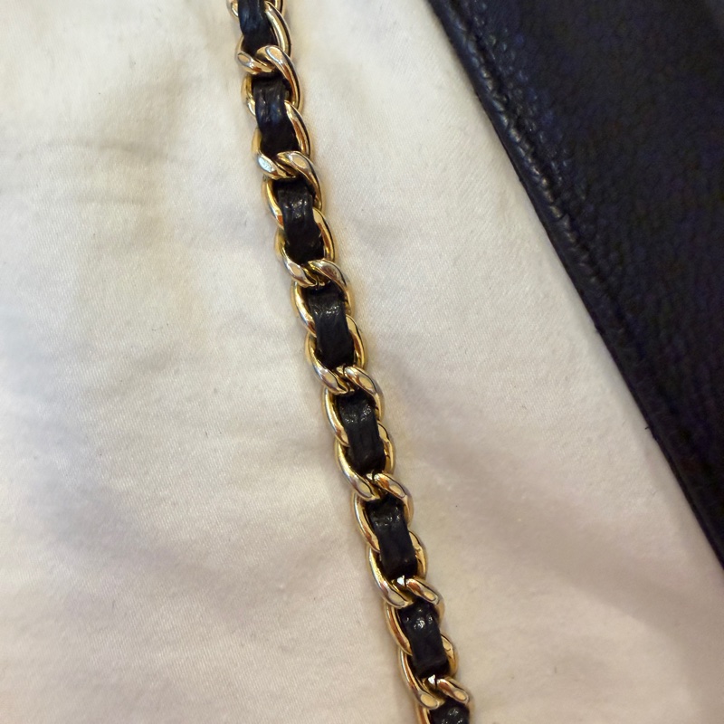 chanel黑金荔枝牛皮woc-30
