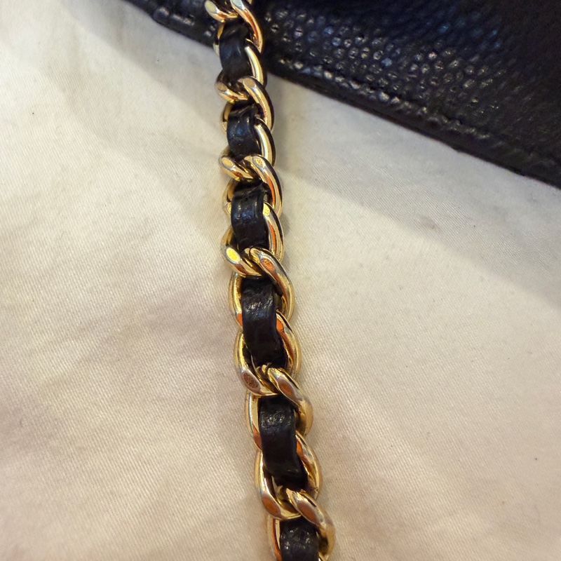 chanel黑金荔枝牛皮woc-31