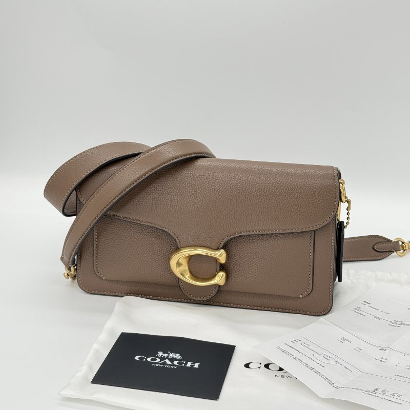 【近新閒置品♥️專櫃在售19,800】COACH Tabby26 卡其色 牛皮 單肩包 單肩包 斜背包 (短肩帶*1+長肩帶*1)-0