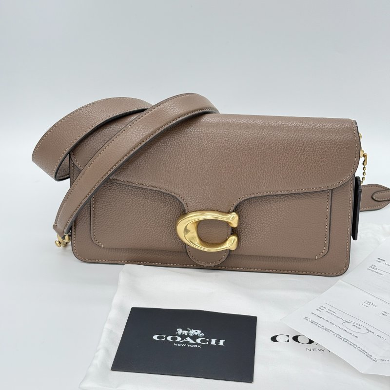 【近新閒置品♥️專櫃在售19,800】COACH Tabby26 卡其色 牛皮 單肩包 單肩包 斜背包 (短肩帶*1+長肩帶*1)-1