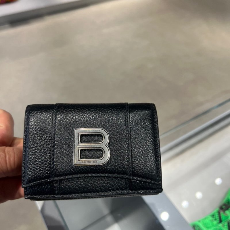 🎉新品好折扣✨Balenciaga 600212 Hourglass 沙漏迷你錢包短夾 黑色-1