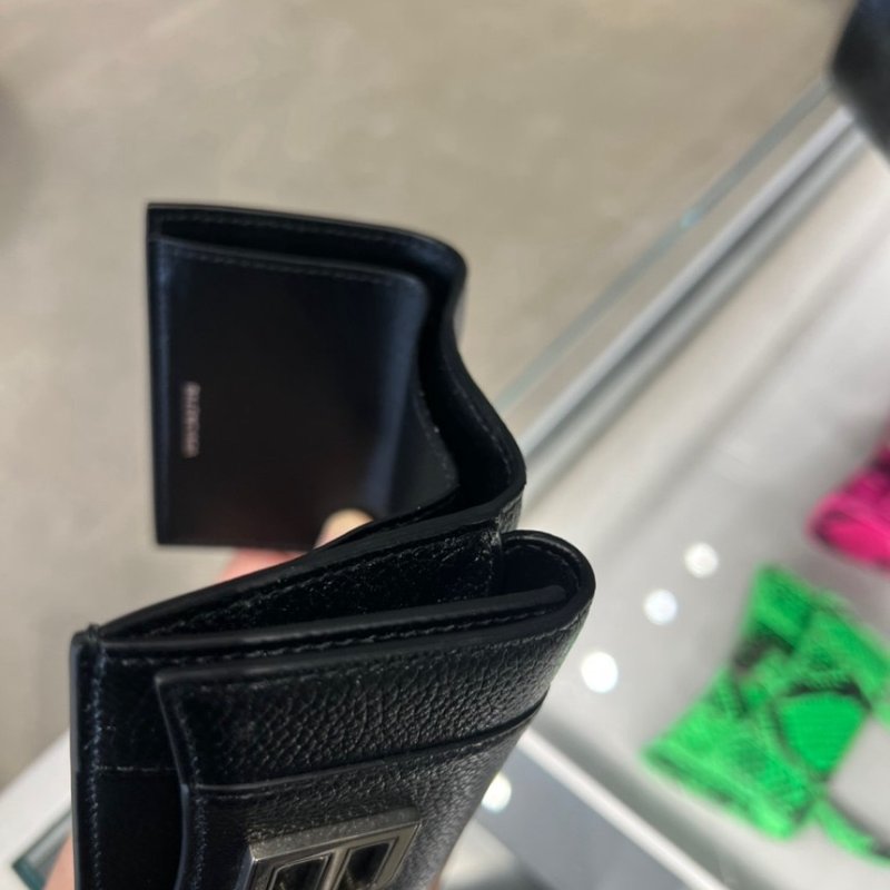 🎉新品好折扣✨Balenciaga 600212 Hourglass 沙漏迷你錢包短夾 黑色-6