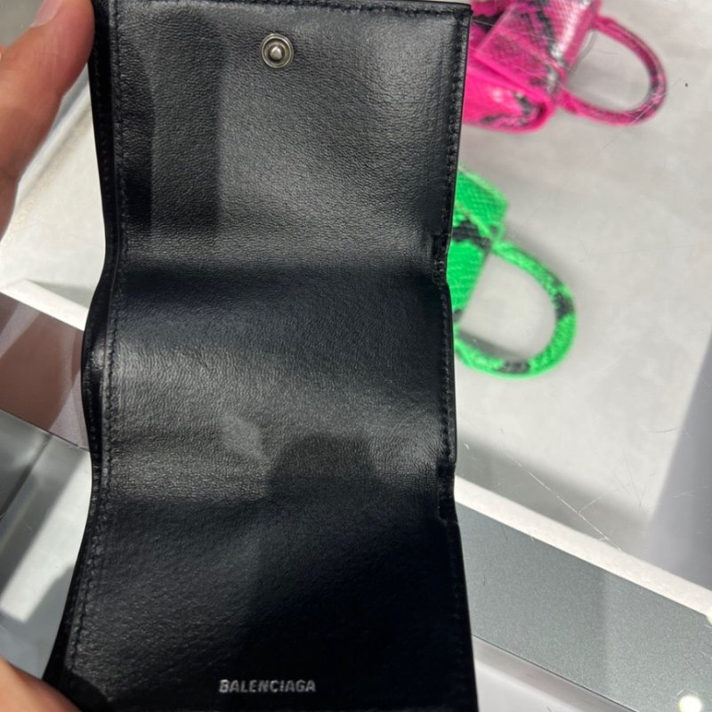 🎉新品好折扣✨Balenciaga 600212 Hourglass 沙漏迷你錢包短夾 黑色-7