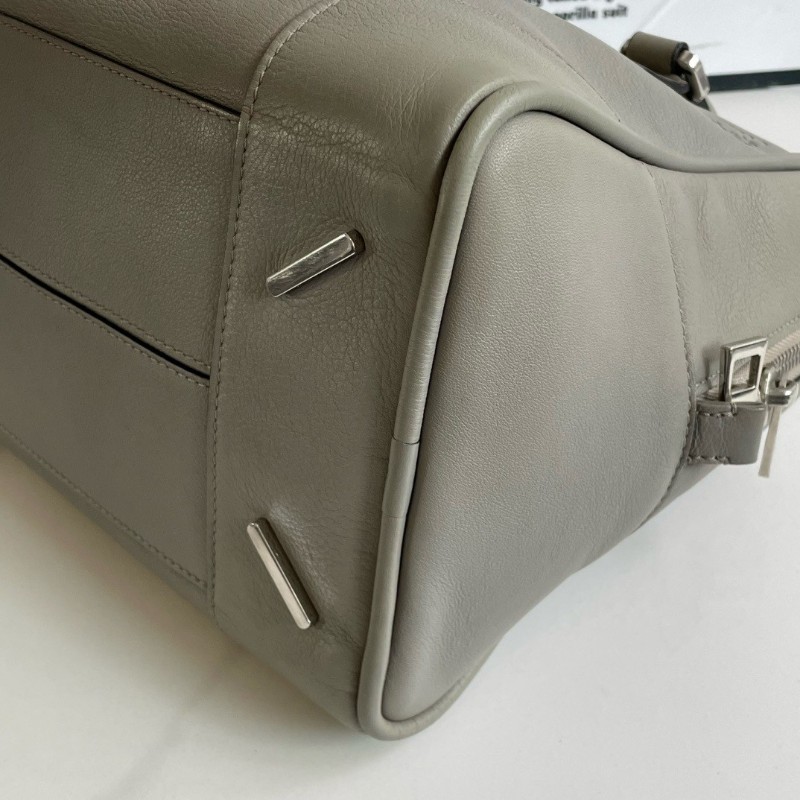 Loewe 羅意威 Amazon系列 中號灰色光面牛皮手提包 肩背包-5