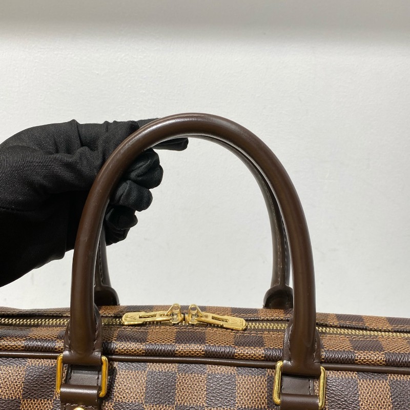 LV 路易威登 棕棋盤格手提包 電腦公事包 公文包 男士-14