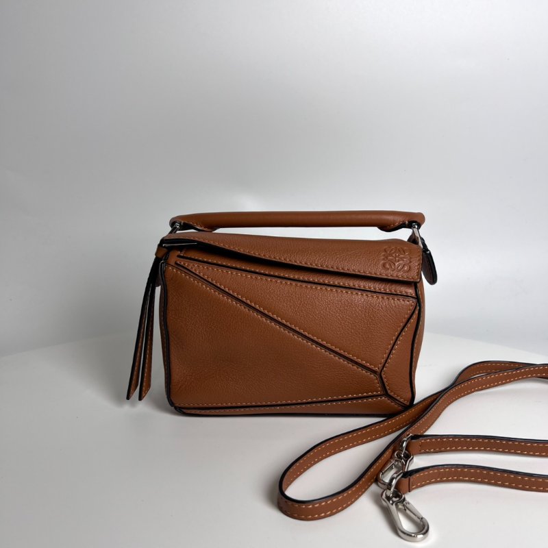 LOEWE 棕色PUZZLE MINI 單背包-0