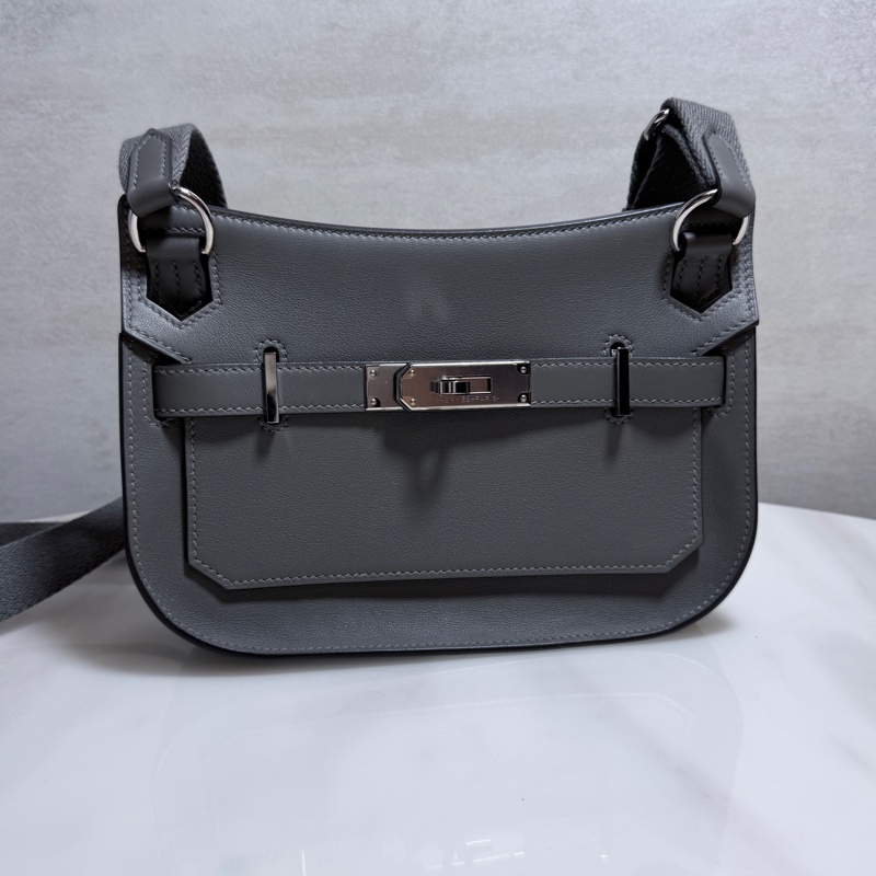 Hermes 吉普賽Jypsiere mini 積雲灰銀釦 B刻 99新-0