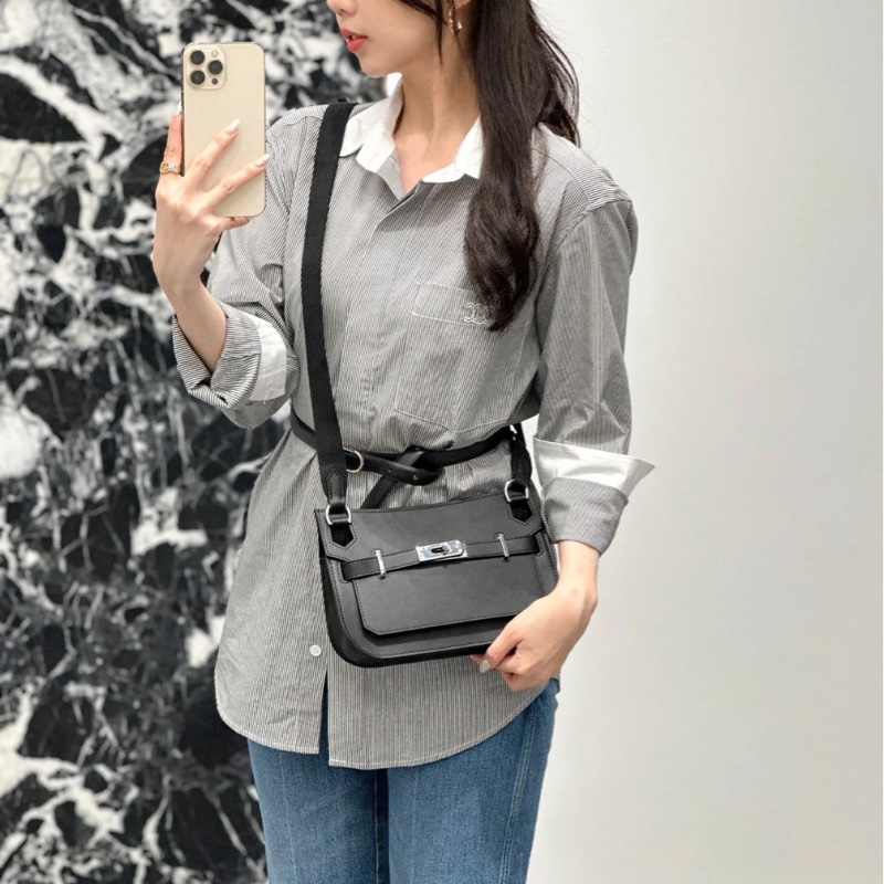 Hermes 吉普賽Jypsiere mini 積雲灰銀釦 B刻 99新-1