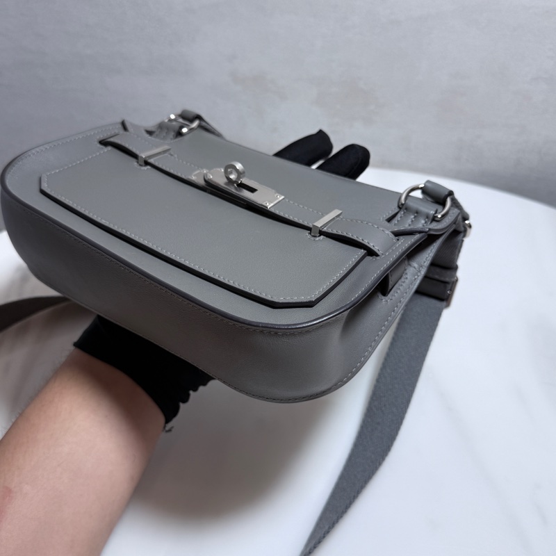 Hermes 吉普賽Jypsiere mini 積雲灰銀釦 B刻 99新-12