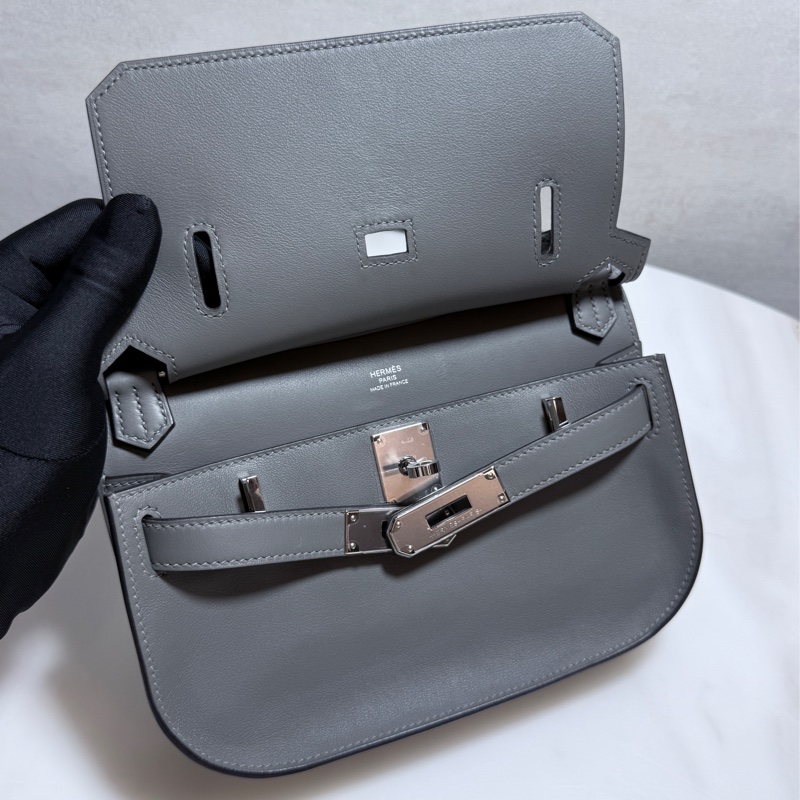 Hermes 吉普賽Jypsiere mini 積雲灰銀釦 B刻 99新-16
