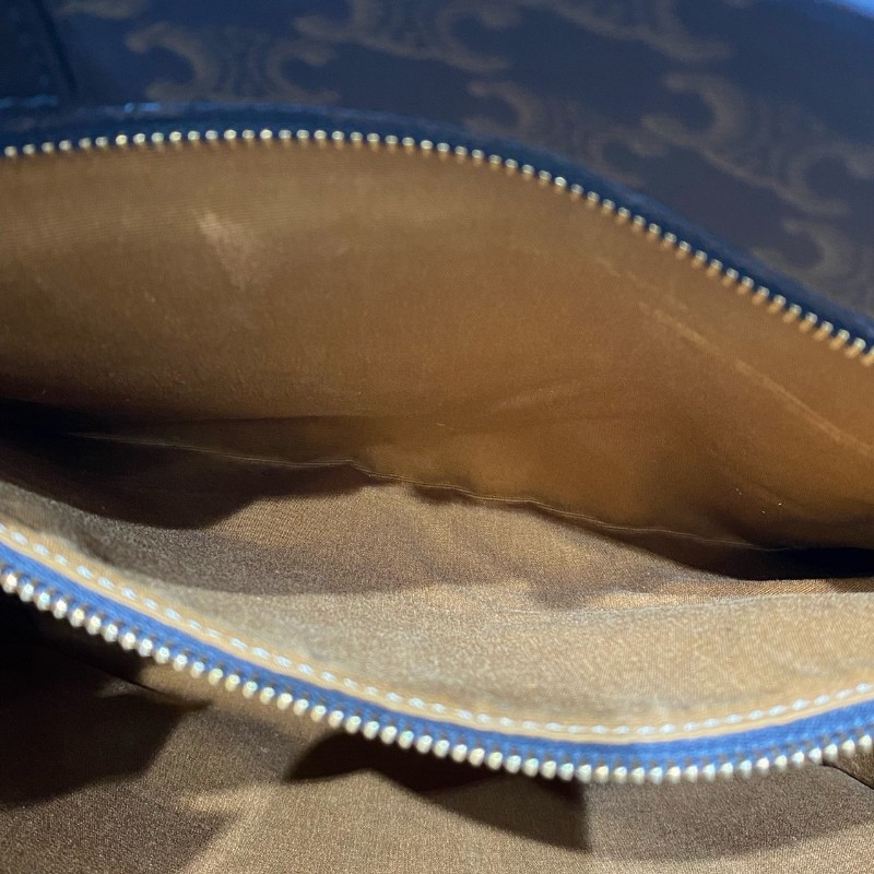 Celine 棕色老花白字 琴譜托特包 肩背包 約31x35x5cm-14