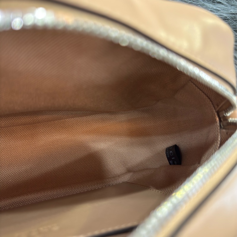 GUCCI 447632 MARMONT GG 奶茶色牛皮奶茶鍊 肩背包斜背包相機包拉鍊包-37