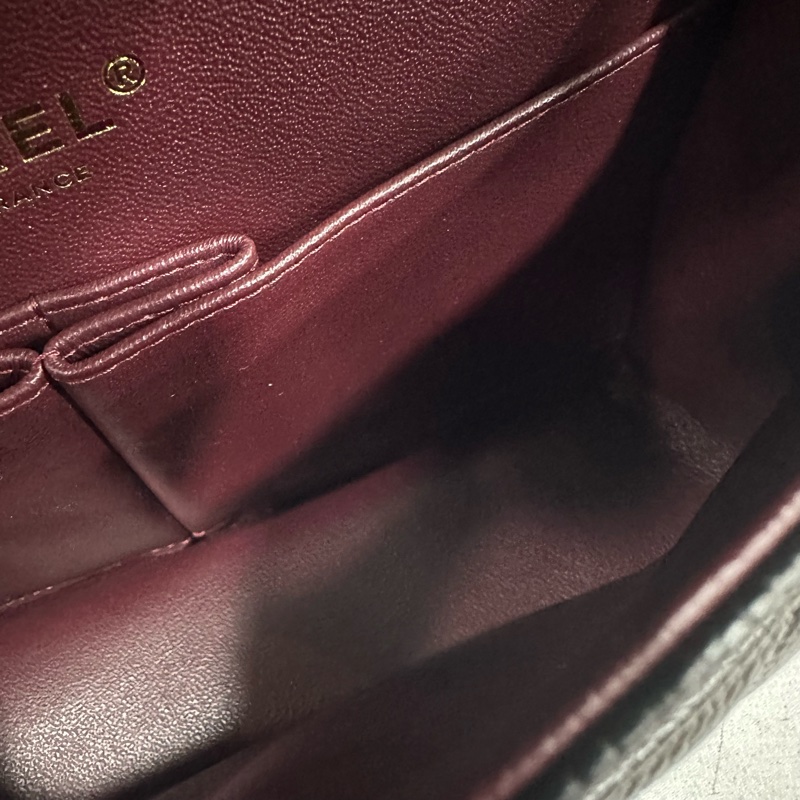 Chanel A01113 黑荔枝皮金釦CF 23-28