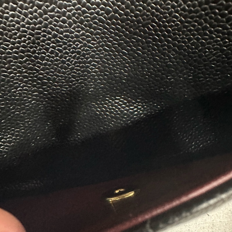 Chanel A01113 黑荔枝皮金釦CF 23-30