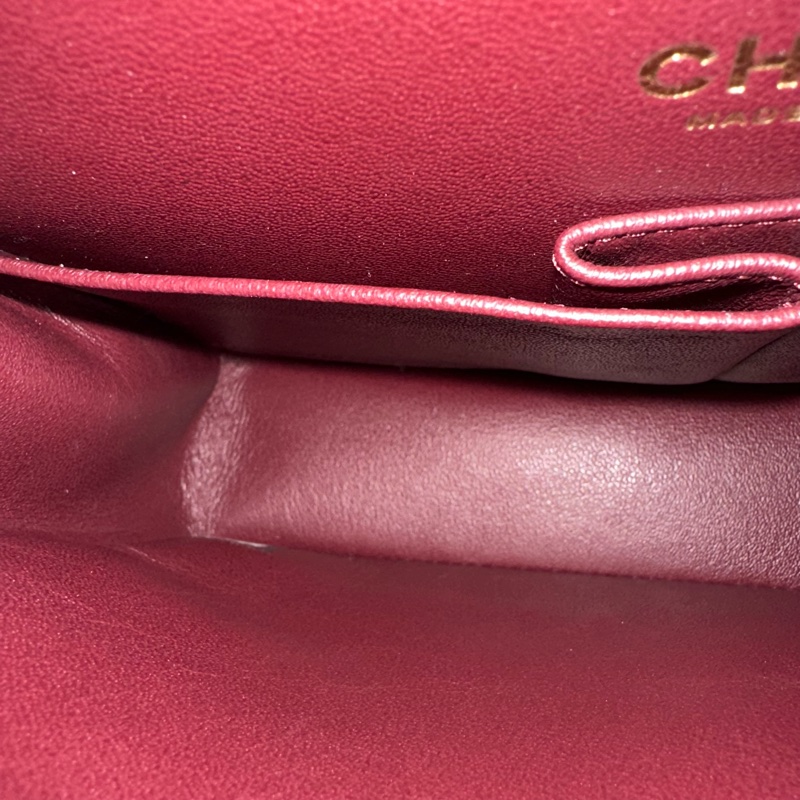 Chanel A01113 黑荔枝皮金釦CF 23-32