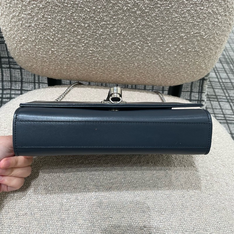YSL 灰銀流蘇 肩背包 斜背包 Kate-4