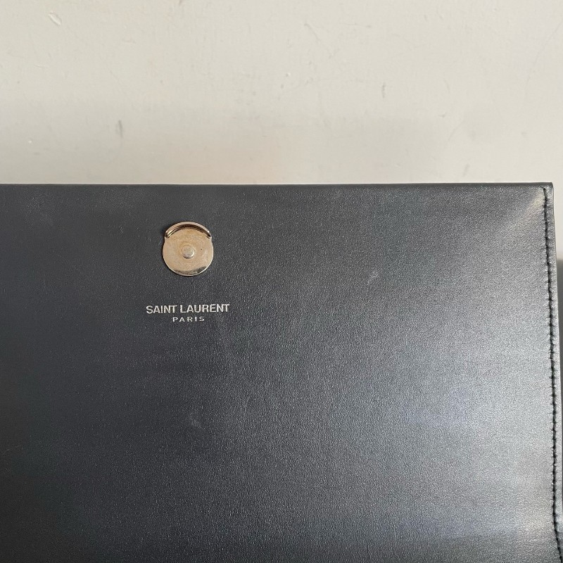 YSL 灰銀流蘇 肩背包 斜背包 Kate-13
