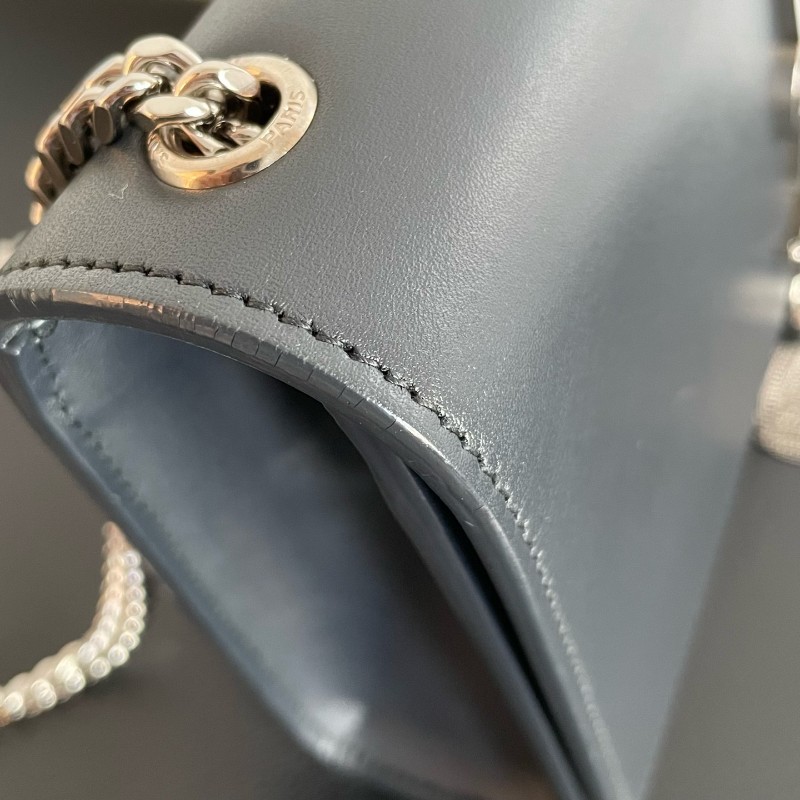 YSL 灰銀流蘇 肩背包 斜背包 Kate-24