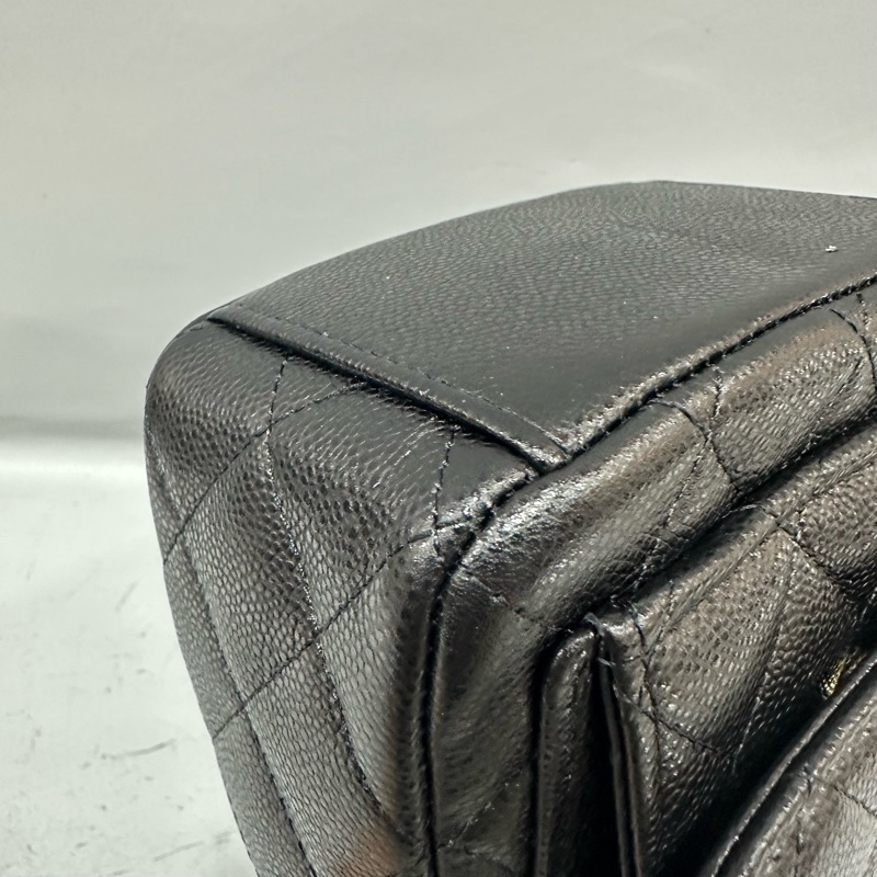 Chanel AP3753 黑荔枝皮淡金釦mini 24c-9