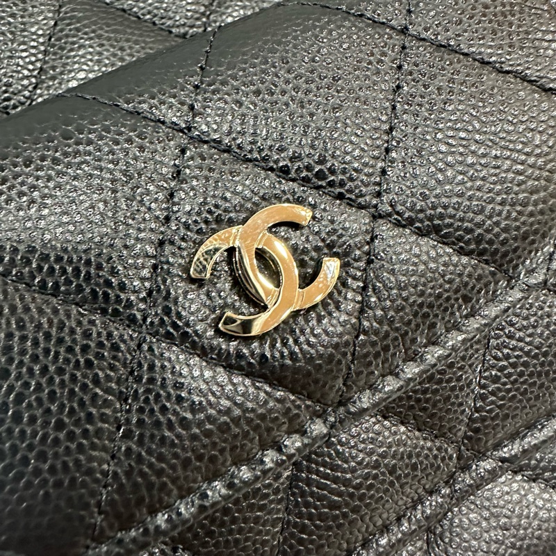 Chanel AP3753 黑荔枝皮淡金釦mini 24c-11